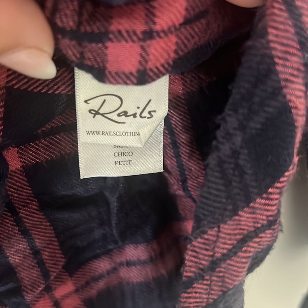 Rails Hunter Plaid Shirt-Navy/ Mauve-Size Small - image 6